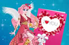 Cute Cupid is preparing for Valentine's Day